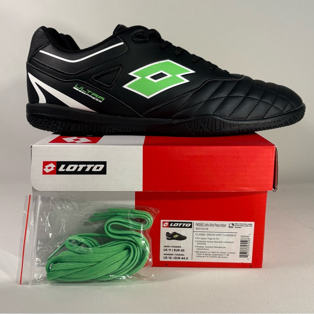 [BRAND NEW] LOTTO ULTRA PRESS INDOOR CLASSIC GREEN SOCCER SHOES MEN'S SIZE US 11